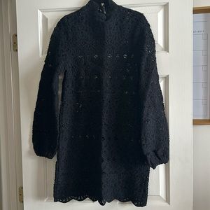 Zara heavy duty crochet dress Sz M
